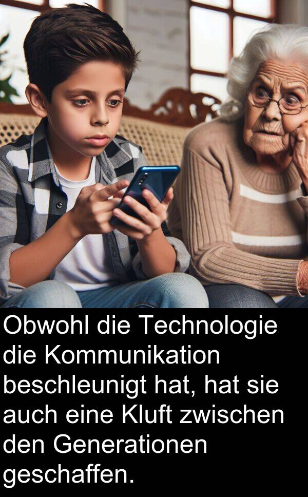 Kommunikation: Obwohl die Technologie die Kommunikation beschleunigt hat, hat sie auch eine Kluft zwischen den Generationen geschaffen.