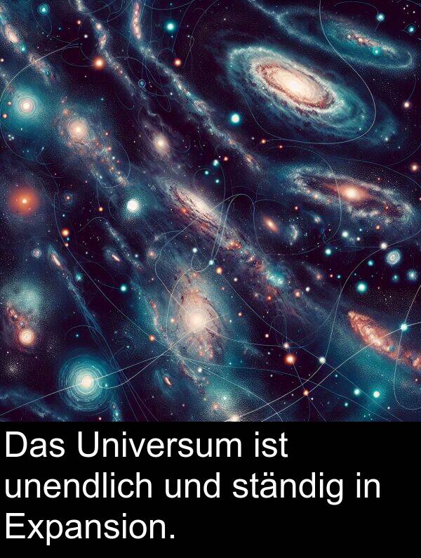 Universum: Das Universum ist unendlich und ständig in Expansion.