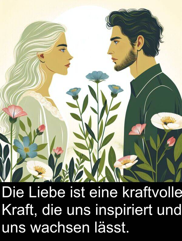 wachsen: Die Liebe ist eine kraftvolle Kraft, die uns inspiriert und uns wachsen lässt.