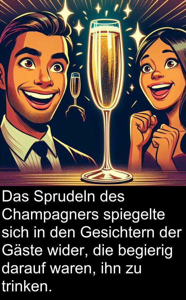 Champagners: Das Sprudeln des Champagners spiegelte sich in den Gesichtern der Gäste wider, die begierig darauf waren, ihn zu trinken.