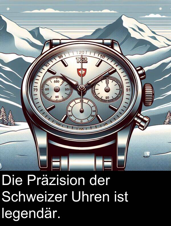Präzision: Die Präzision der Schweizer Uhren ist legendär.