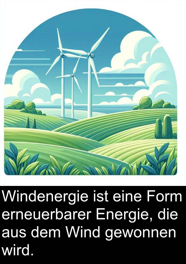 Wind: Windenergie ist eine Form erneuerbarer Energie, die aus dem Wind gewonnen wird.