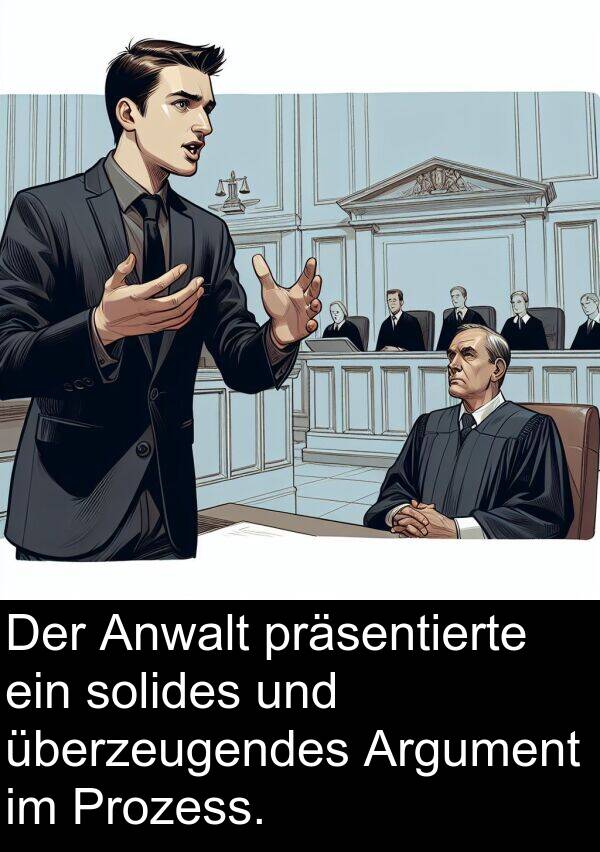 Argument: Der Anwalt präsentierte ein solides und überzeugendes Argument im Prozess.