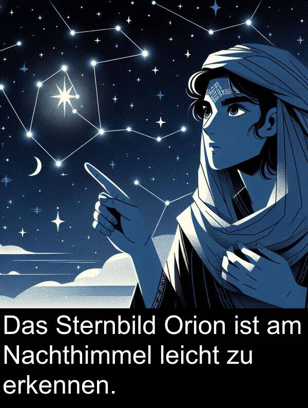 Nachthimmel: Das Sternbild Orion ist am Nachthimmel leicht zu erkennen.