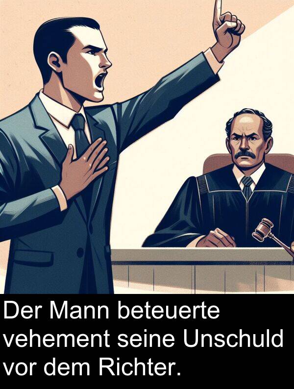 Richter: Der Mann beteuerte vehement seine Unschuld vor dem Richter.