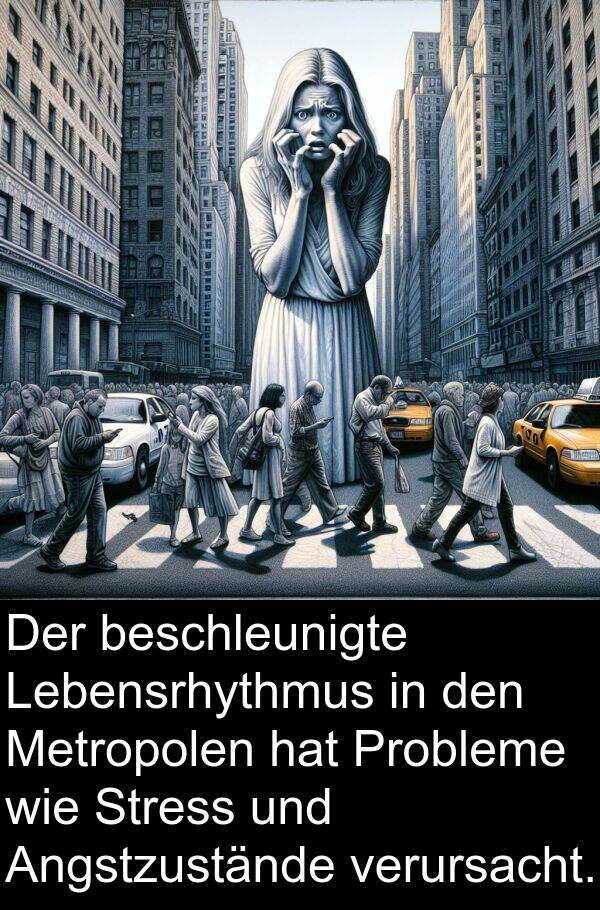Stress: Der beschleunigte Lebensrhythmus in den Metropolen hat Probleme wie Stress und Angstzustände verursacht.