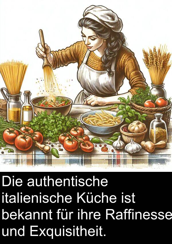Raffinesse: Die authentische italienische Küche ist bekannt für ihre Raffinesse und Exquisitheit.