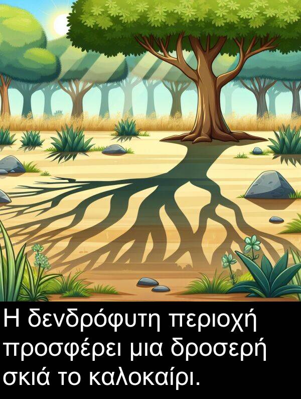 δροσερή: Η δενδρόφυτη περιοχή προσφέρει μια δροσερή σκιά το καλοκαίρι.