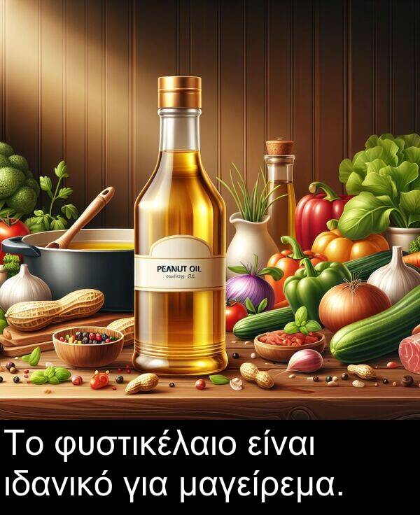 μαγείρεμα: Το φυστικέλαιο είναι ιδανικό για μαγείρεμα.