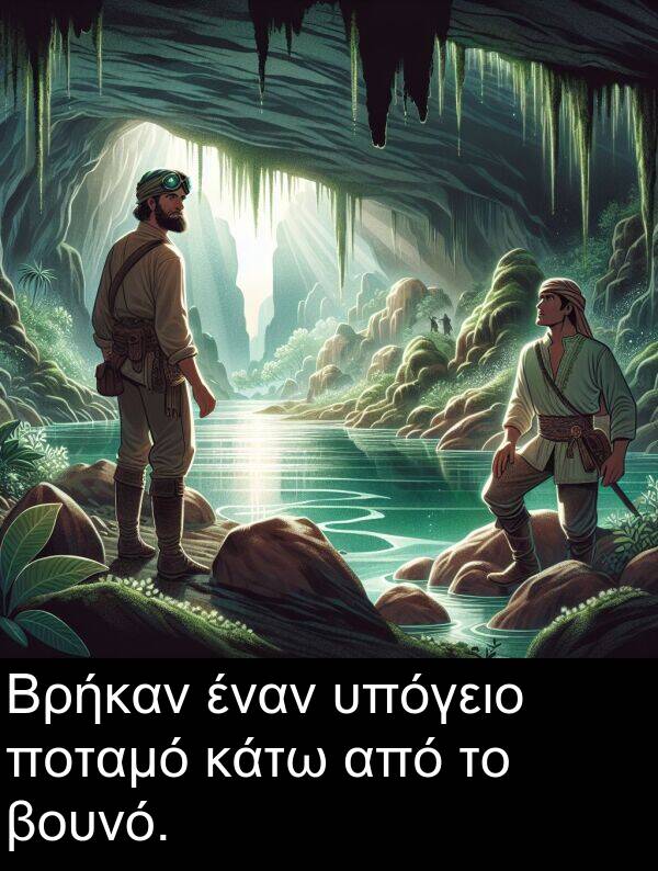 από: Βρήκαν έναν υπόγειο ποταμό κάτω από το βουνό.