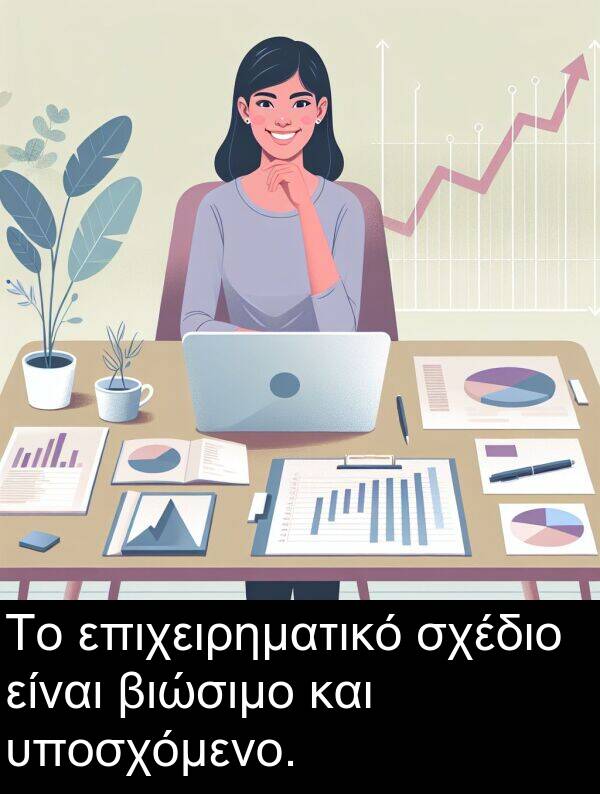 σχέδιο: Το επιχειρηματικό σχέδιο είναι βιώσιμο και υποσχόμενο.