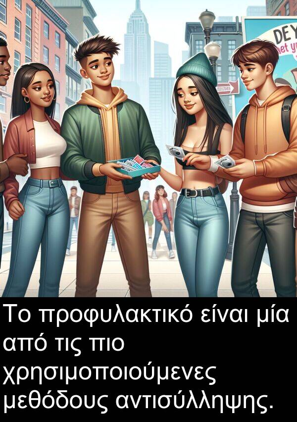 μεθόδους: Το προφυλακτικό είναι μία από τις πιο χρησιμοποιούμενες μεθόδους αντισύλληψης.