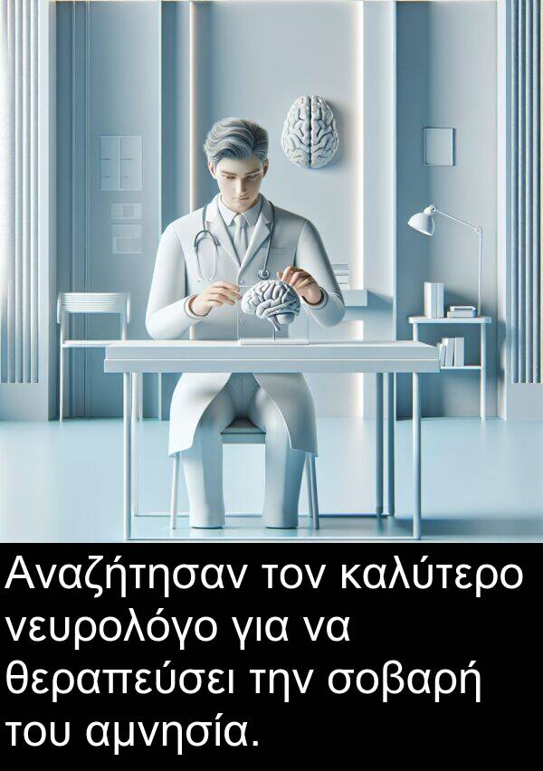 θεραπεύσει: Αναζήτησαν τον καλύτερο νευρολόγο για να θεραπεύσει την σοβαρή του αμνησία.