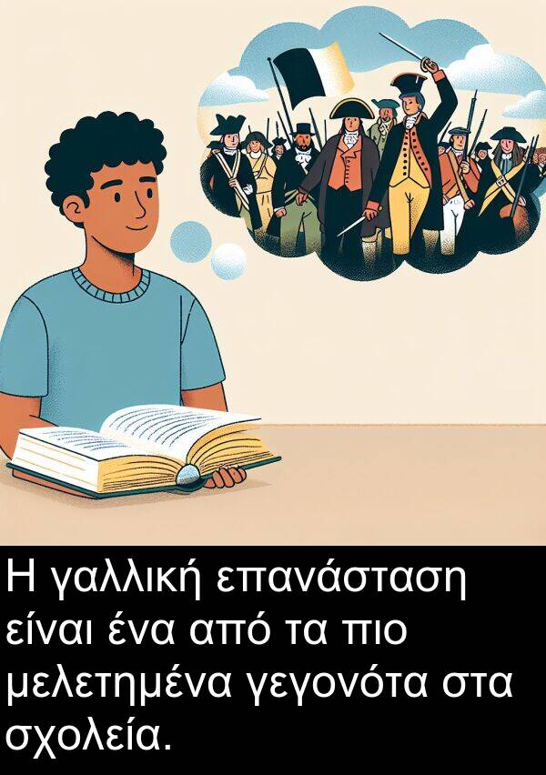 γαλλική: Η γαλλική επανάσταση είναι ένα από τα πιο μελετημένα γεγονότα στα σχολεία.