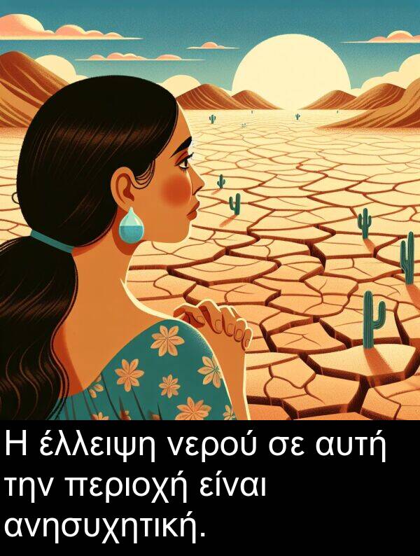 νερού: Η έλλειψη νερού σε αυτή την περιοχή είναι ανησυχητική.