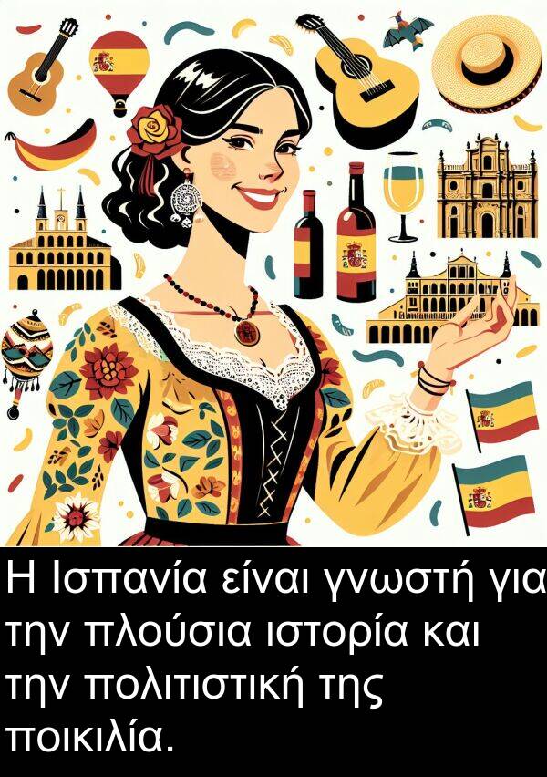 γνωστή: Η Ισπανία είναι γνωστή για την πλούσια ιστορία και την πολιτιστική της ποικιλία.