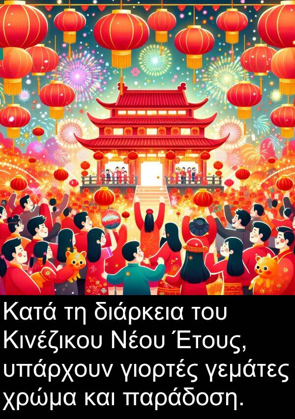 παράδοση: Κατά τη διάρκεια του Κινέζικου Νέου Έτους, υπάρχουν γιορτές γεμάτες χρώμα και παράδοση.