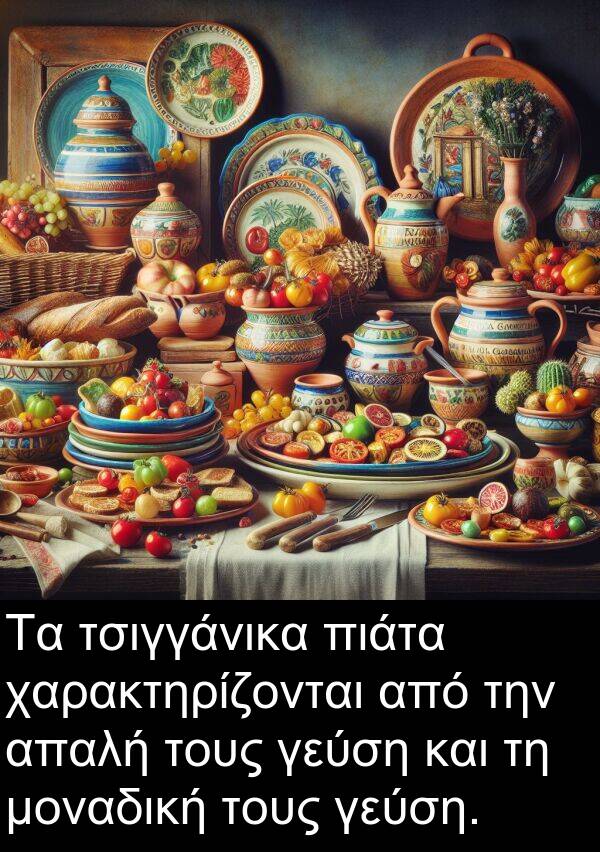 μοναδική: Τα τσιγγάνικα πιάτα χαρακτηρίζονται από την απαλή τους γεύση και τη μοναδική τους γεύση.