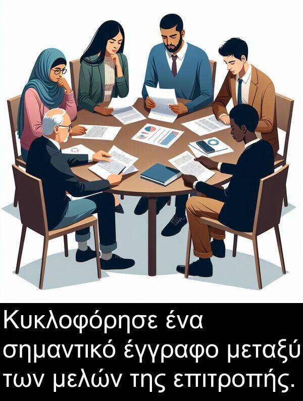 έγγραφο: Κυκλοφόρησε ένα σημαντικό έγγραφο μεταξύ των μελών της επιτροπής.