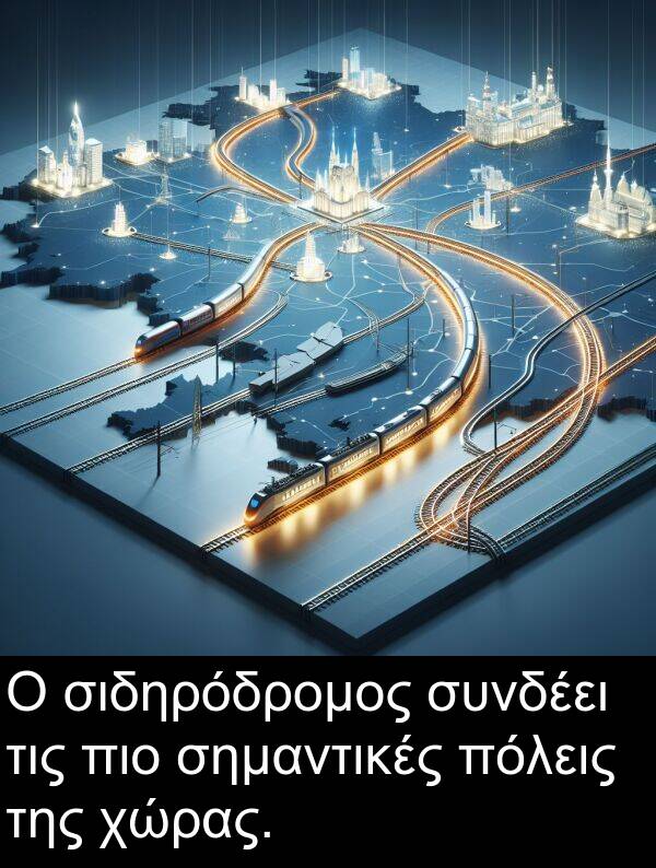 πόλεις: Ο σιδηρόδρομος συνδέει τις πιο σημαντικές πόλεις της χώρας.