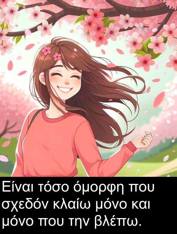 τόσο: Είναι τόσο όμορφη που σχεδόν κλαίω μόνο και μόνο που την βλέπω.