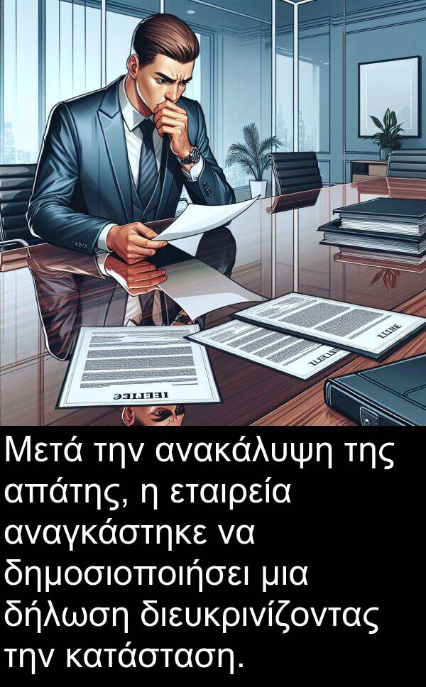 αναγκάστηκε: Μετά την ανακάλυψη της απάτης, η εταιρεία αναγκάστηκε να δημοσιοποιήσει μια δήλωση διευκρινίζοντας την κατάσταση.