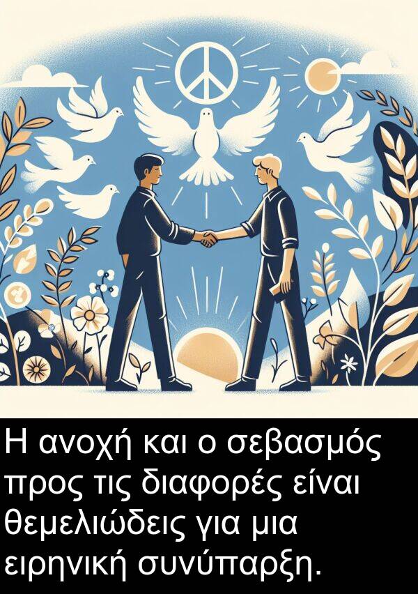 θεμελιώδεις: Η ανοχή και ο σεβασμός προς τις διαφορές είναι θεμελιώδεις για μια ειρηνική συνύπαρξη.