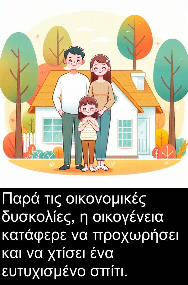 οικονομικές: Παρά τις οικονομικές δυσκολίες, η οικογένεια κατάφερε να προχωρήσει και να χτίσει ένα ευτυχισμένο σπίτι.