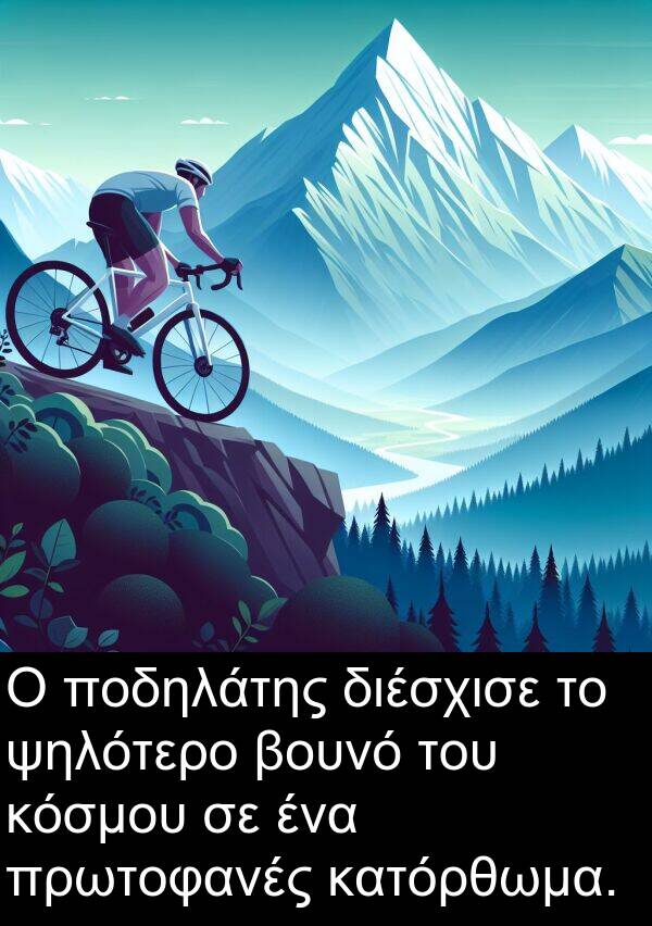 ψηλότερο: Ο ποδηλάτης διέσχισε το ψηλότερο βουνό του κόσμου σε ένα πρωτοφανές κατόρθωμα.