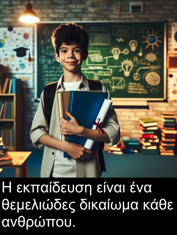 θεμελιώδες: Η εκπαίδευση είναι ένα θεμελιώδες δικαίωμα κάθε ανθρώπου.