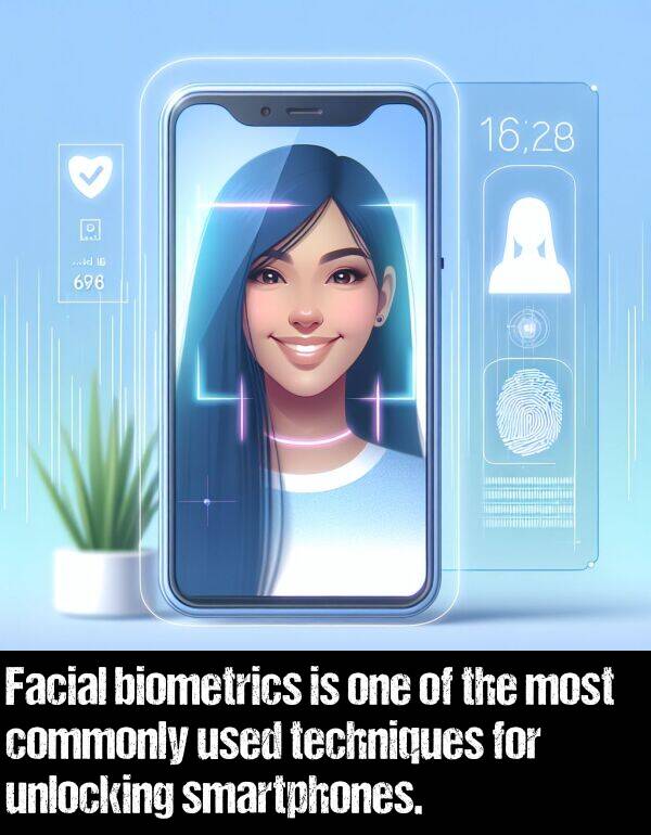 smartphones: Facial biometrics is one of the most commonly used techniques for unlocking smartphones.