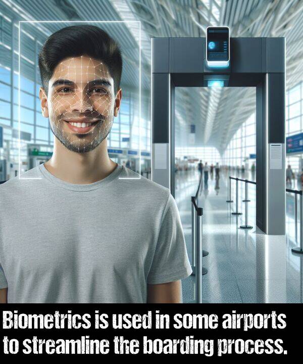 boarding: Biometrics is used in some airports to streamline the boarding process.