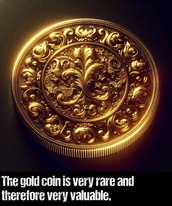 rare: The gold coin is very rare and therefore very valuable.