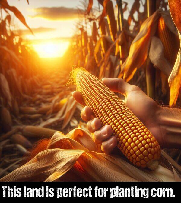 land: This land is perfect for planting corn.