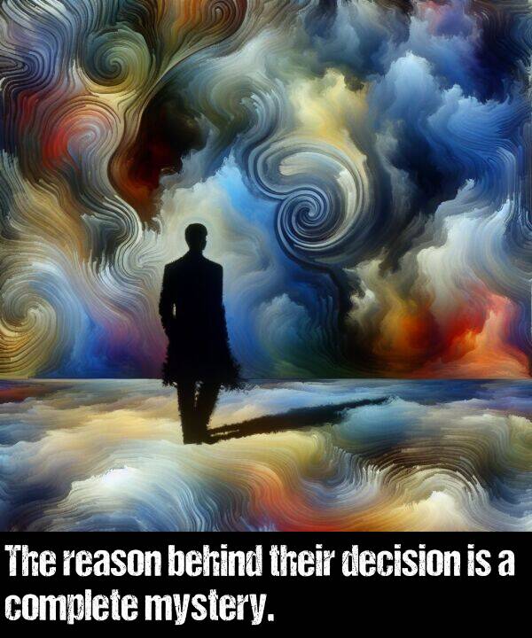 their: The reason behind their decision is a complete mystery.
