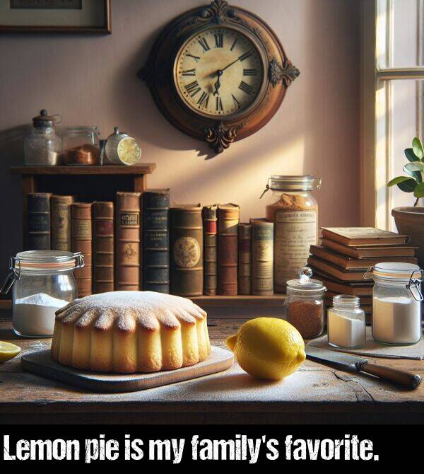 favorite: Lemon pie is my family's favorite.