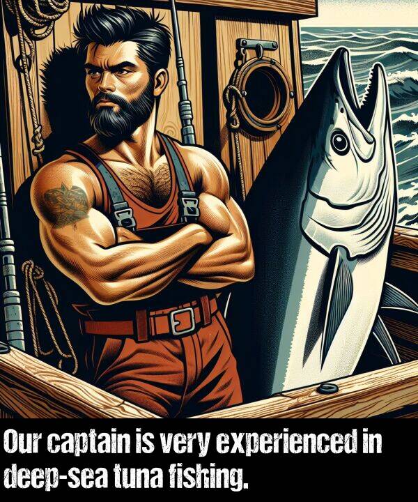 captain: Our captain is very experienced in deep-sea tuna fishing.