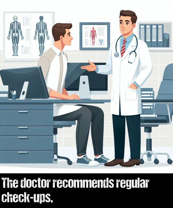 regular: The doctor recommends regular check-ups.