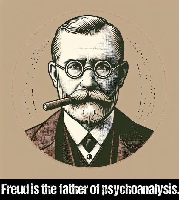 father: Freud is the father of psychoanalysis.