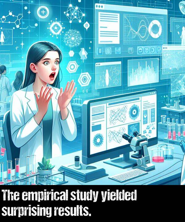 study: The empirical study yielded surprising results.