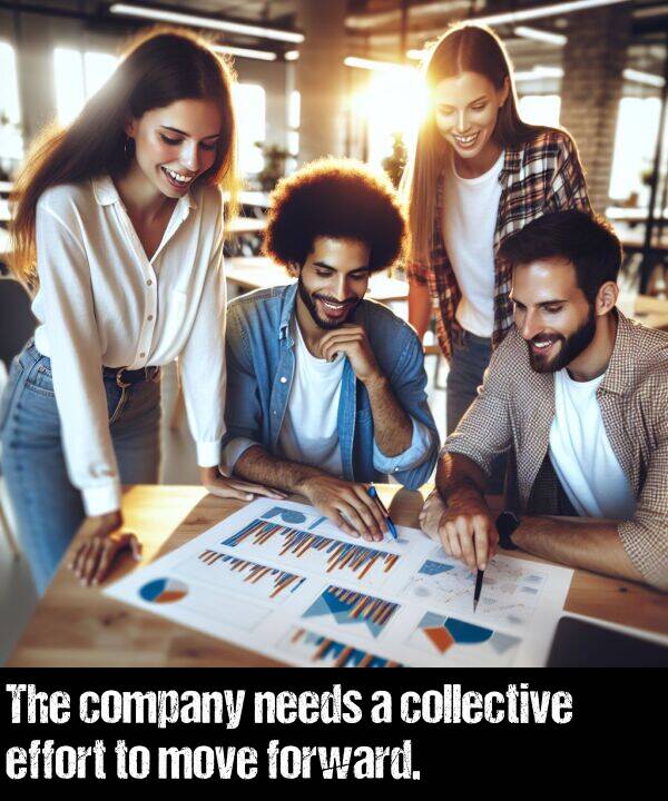 needs: The company needs a collective effort to move forward.