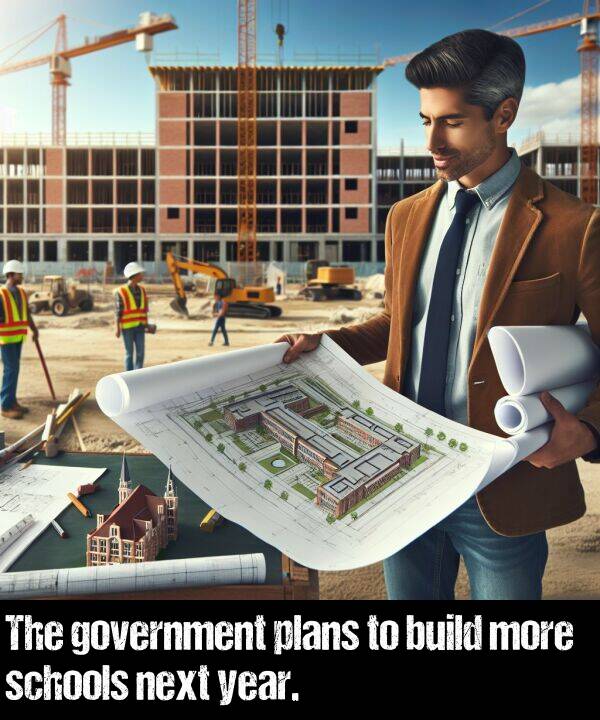 next: The government plans to build more schools next year.