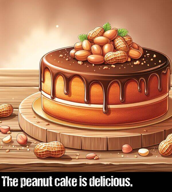 delicious: The peanut cake is delicious.