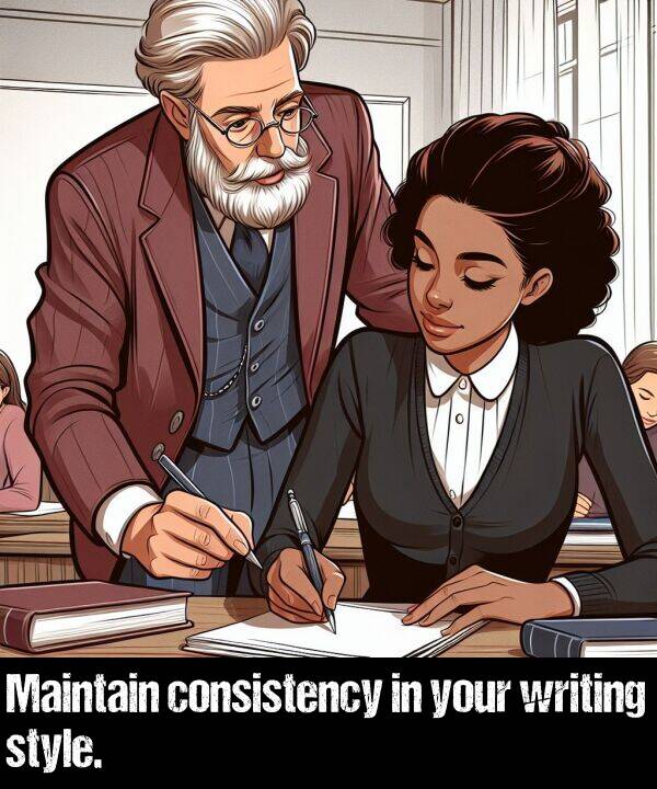 your: Maintain consistency in your writing style.