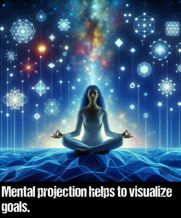 goals: Mental projection helps to visualize goals.
