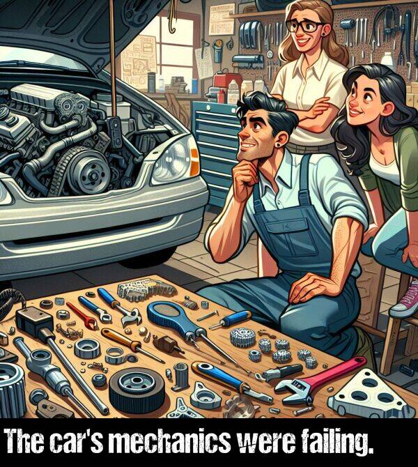 were: The car's mechanics were failing.