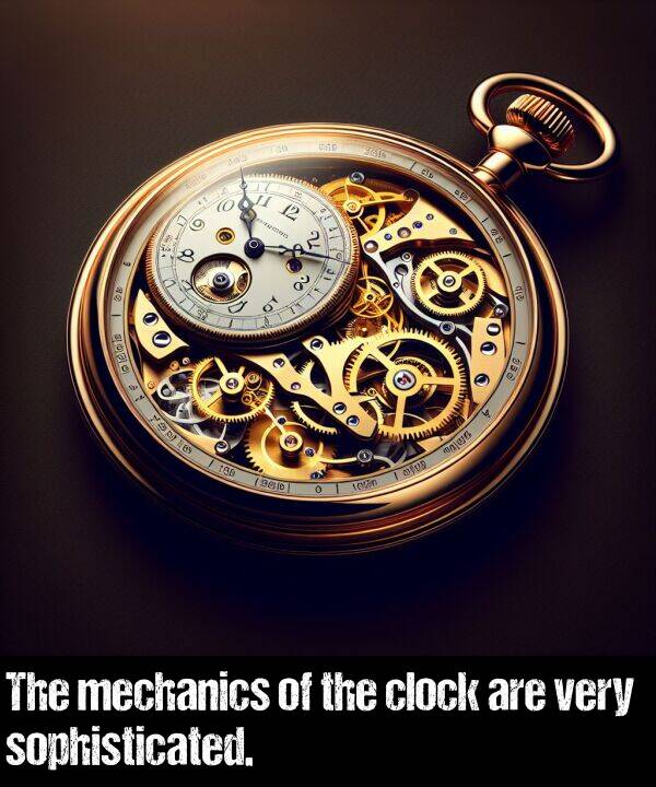 are: The mechanics of the clock are very sophisticated.