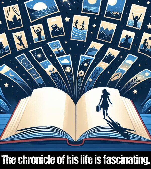 life: The chronicle of his life is fascinating.
