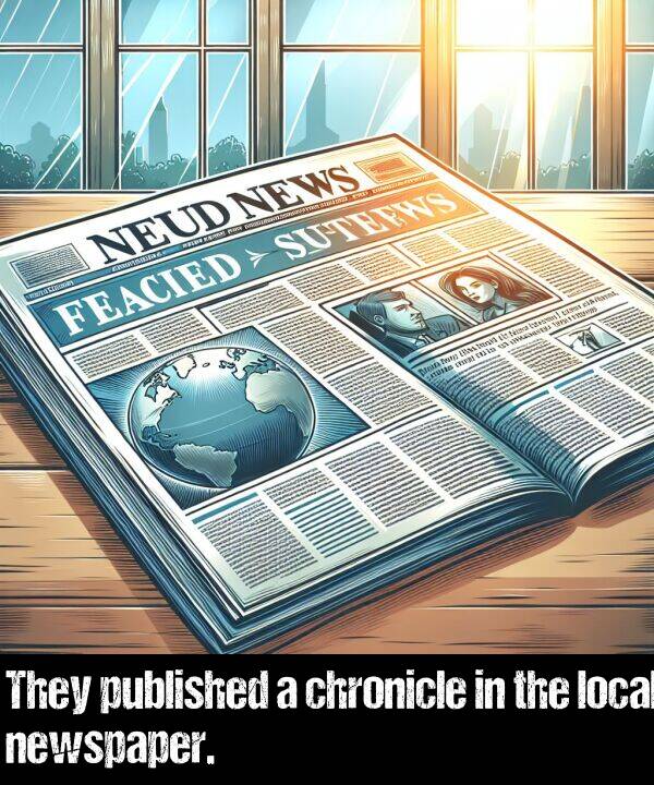 local: They published a chronicle in the local newspaper.