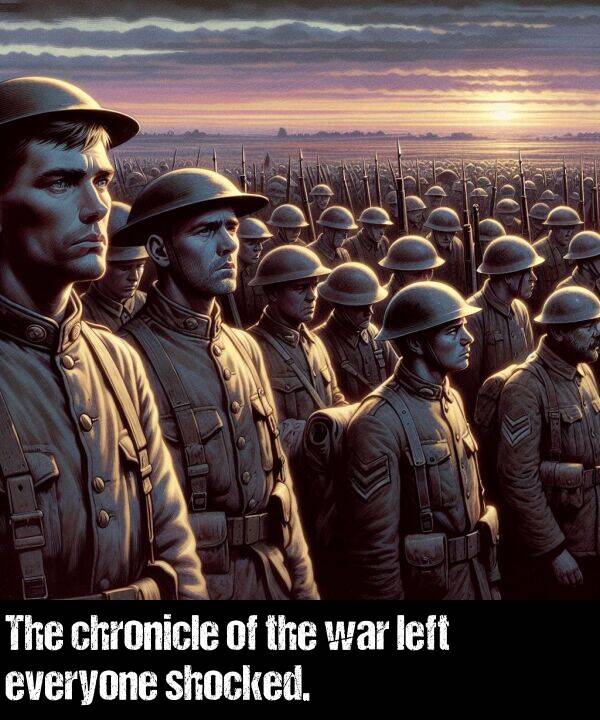 left: The chronicle of the war left everyone shocked.